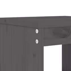 vidaXL Garden Bar Set Outdoor Bar Table Set Bar Stool 5 Piece Solid Wood Pine - grey pine - Additional view 4