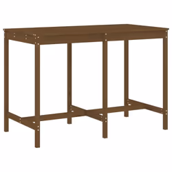 vidaXL Garden Bar Set Outdoor Bar Table Set Bar Stool 7 Piece Solid Wood Pine - honey brown pine - Additional view 5
