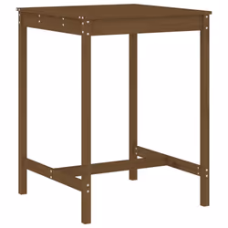 vidaXL Garden Bar Set Outdoor Bar Table Set Bar Stool 3 Piece Solid Wood Pine - honey brown pine - Additional view 5