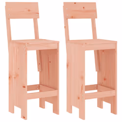 vidaXL Garden Bar Set Outdoor Bar Table Set Bar Stool 3 Piece Solid Wood Pine - natural douglas