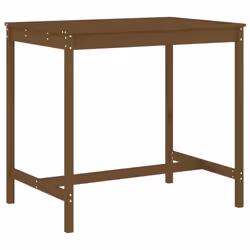 vidaXL Garden Bar Set Outdoor Bar Table Set Bar Stool 5 Piece Solid Wood Pine - honey brown pine - Additional view 5
