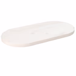 vidaXL Table Top Desk Top Wooden Dining Table Top White Solid Wood Pine Oval - white, 60 x 30 x 2.5 cm