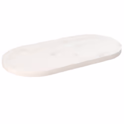 vidaXL Table Top Desk Top Wooden Dining Table Top White Solid Wood Pine Oval - white, 70 x 35 x 2.5 cm