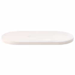 vidaXL Table Top Desk Top Wooden Dining Table Top White Solid Wood Pine Oval - white, 70 x 35 x 2.5 cm