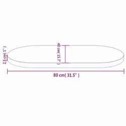 vidaXL Table Top Desk Top Wooden Dining Table Top White Solid Wood Pine Oval - white, 80 x 40 x 2.5 cm