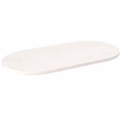 vidaXL Table Top Desk Top Wooden Dining Table Top White Solid Wood Pine Oval - white, 100 x 50 x 2.5 cm