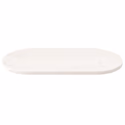 vidaXL Table Top Desk Top Wooden Dining Table Top White Solid Wood Pine Oval - white, 110 x 55 x 2.5 cm