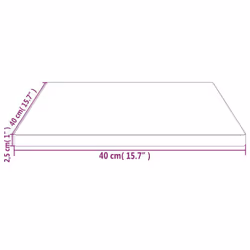 vidaXL Table Top Desk Top Wooden Table Top for Desk Solid Wood Pine Square - white, 40 x 40 x 2.5 cm