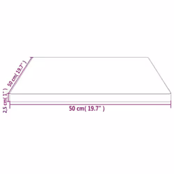 vidaXL Table Top Desk Top Wooden Table Top for Desk Solid Wood Pine Square - white, 50 x 50 x 2.5 cm - Additional view 3