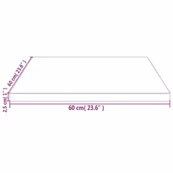 vidaXL Table Top Desk Top Wooden Table Top for Desk Solid Wood Pine Square - white, 60 x 60 x 2.5 cm - Additional view 6