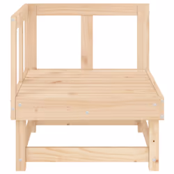 vidaXL Garden Middle Sofa Footrest Outdoor Sofa Coffee Table Solid Wood Pine - natural pine, corner sofa - Additional view 2
