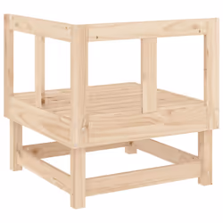 vidaXL Garden Middle Sofa Footrest Outdoor Sofa Coffee Table Solid Wood Pine - natural pine, corner sofa - Additional view 4