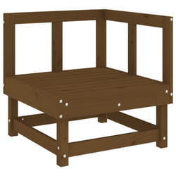 vidaXL Garden Middle Sofa Footrest Outdoor Sofa Coffee Table Solid Wood Pine - honey brown pine, corner sofa