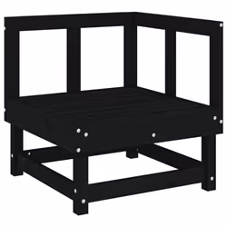 vidaXL Garden Middle Sofa Footrest Outdoor Sofa Coffee Table Solid Wood Pine - black pine, corner sofa