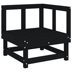 vidaXL Garden Middle Sofa Footrest Outdoor Sofa Coffee Table Solid Wood Pine - black pine, corner sofa