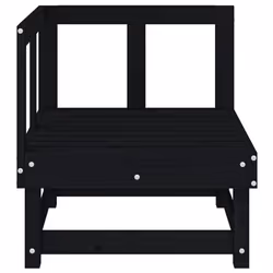 vidaXL Garden Middle Sofa Footrest Outdoor Sofa Coffee Table Solid Wood Pine - black pine, corner sofa