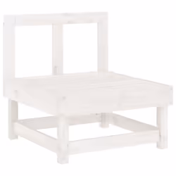 vidaXL Garden Middle Sofa Footrest Outdoor Sofa Coffee Table Solid Wood Pine - white pine, middle sofa