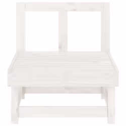 vidaXL Garden Middle Sofa Footrest Outdoor Sofa Coffee Table Solid Wood Pine - white pine, middle sofa
