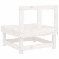 vidaXL Garden Middle Sofa Footrest Outdoor Sofa Coffee Table Solid Wood Pine - white pine, middle sofa - Additional view 4