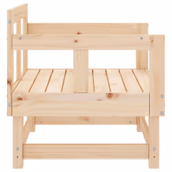 ) vidaXL Garden Middle Sofa Footrest Outdoor Sofa Coffee Table Solid Wood Pine - natural pine, armchair (2 pcs - Additional view 4