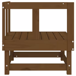 ) vidaXL Garden Middle Sofa Footrest Outdoor Sofa Coffee Table Solid Wood Pine - honey brown pine, corner sofa (2 pcs - Additional view 4