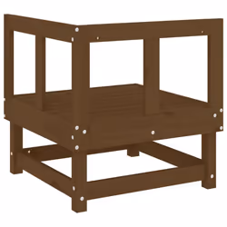 ) vidaXL Garden Middle Sofa Footrest Outdoor Sofa Coffee Table Solid Wood Pine - honey brown pine, corner sofa (2 pcs - Additional view 5