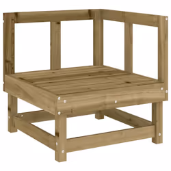 ) vidaXL Garden Middle Sofa Footrest Outdoor Sofa Coffee Table Solid Wood Pine - natural impregnated, corner sofa (2 pcs - Additional view 2