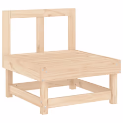 ) vidaXL Garden Middle Sofa Footrest Outdoor Sofa Coffee Table Solid Wood Pine - natural pine, middle sofa (2 pcs - Additional view 2