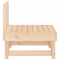 ) vidaXL Garden Middle Sofa Footrest Outdoor Sofa Coffee Table Solid Wood Pine - natural pine, middle sofa (2 pcs - Additional view 4