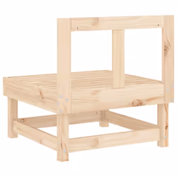 ) vidaXL Garden Middle Sofa Footrest Outdoor Sofa Coffee Table Solid Wood Pine - natural pine, middle sofa (2 pcs - Additional view 5