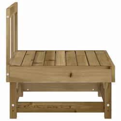 ) vidaXL Garden Middle Sofa Footrest Outdoor Sofa Coffee Table Solid Wood Pine - natural impregnated, middle sofa (2 pcs - Additional view 4