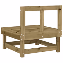 ) vidaXL Garden Middle Sofa Footrest Outdoor Sofa Coffee Table Solid Wood Pine - natural impregnated, middle sofa (2 pcs - Additional view 5