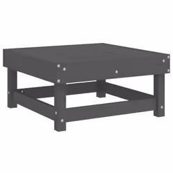 vidaXL Garden Middle Sofa Footrest Outdoor Sofa Coffee Table Solid Wood Pine - grey pine, corner + middle + footrest - Additional view 5