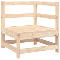 vidaXL Garden Middle Sofas Outdoor Sofa Sectional Sofa 2 pcs Solid Wood Pine - natural pine, corner sofa
