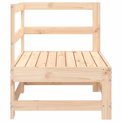 vidaXL Garden Middle Sofas Outdoor Sofa Sectional Sofa 2 pcs Solid Wood Pine - natural pine, corner sofa