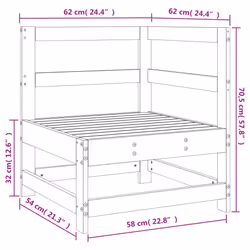 VidaXL 825473 outdoor bench Wood - Additional view 7