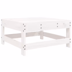 vidaXL Garden Middle Sofas Outdoor Sofa Sectional Sofa 2 pcs Solid Wood Pine - white pine, footstool