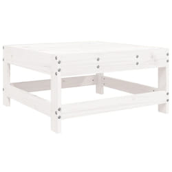 vidaXL Garden Middle Sofas Outdoor Sofa Sectional Sofa 2 pcs Solid Wood Pine - white pine, footstool
