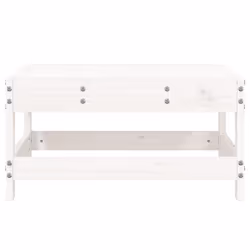 vidaXL Garden Middle Sofas Outdoor Sofa Sectional Sofa 2 pcs Solid Wood Pine - white pine, footstool