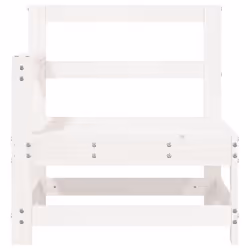 vidaXL Garden Middle Sofas Outdoor Sofa Sectional Sofa 2 pcs Solid Wood Pine - white pine, right corner sofa