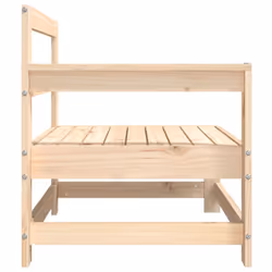 ) vidaXL Garden Middle Sofas Outdoor Sofa Sectional Sofa 2 pcs Solid Wood Pine - natural pine, corner sofa (2 pcs - Additional view 4