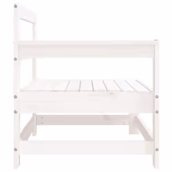 ) vidaXL Garden Middle Sofas Outdoor Sofa Sectional Sofa 2 pcs Solid Wood Pine - white pine, corner sofa (2 pcs - Additional view 4