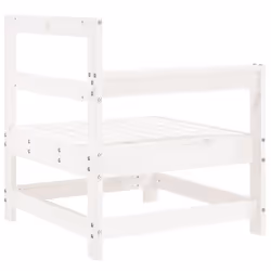) vidaXL Garden Middle Sofas Outdoor Sofa Sectional Sofa 2 pcs Solid Wood Pine - white pine, corner sofa (2 pcs - Additional view 5