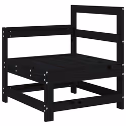 ) vidaXL Garden Middle Sofas Outdoor Sofa Sectional Sofa 2 pcs Solid Wood Pine - black pine, corner sofa (2 pcs