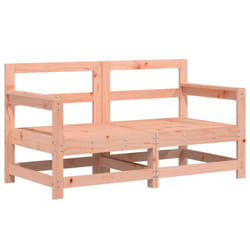 ) vidaXL Garden Middle Sofas Outdoor Sofa Sectional Sofa 2 pcs Solid Wood Pine - natural douglas, corner sofa (2 pcs