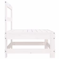 ) vidaXL Garden Middle Sofas Outdoor Sofa Sectional Sofa 2 pcs Solid Wood Pine - white pine, middle sofa (2 pcs - Additional view 4