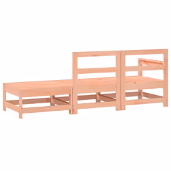 vidaXL Garden Middle Sofas Outdoor Sofa Sectional Sofa 2 pcs Solid Wood Pine - natural douglas, corner + middle + footrest