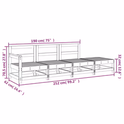 VidaXL 825535 outdoor bench Wood - Additional view 8