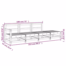 VidaXL 825536 outdoor bench Wood - Additional view 8