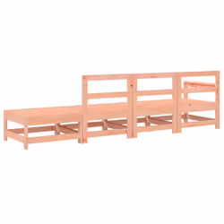 vidaXL Garden Middle Sofas Outdoor Sofa Sectional Sofa 2 pcs Solid Wood Pine - natural douglas, corner + 2x middle + footrest
